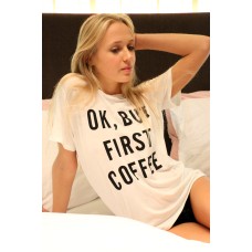 "COFFEE" Shirt weiss