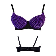 Nieten BH neon violett