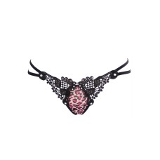 Leopard String Tanga pink